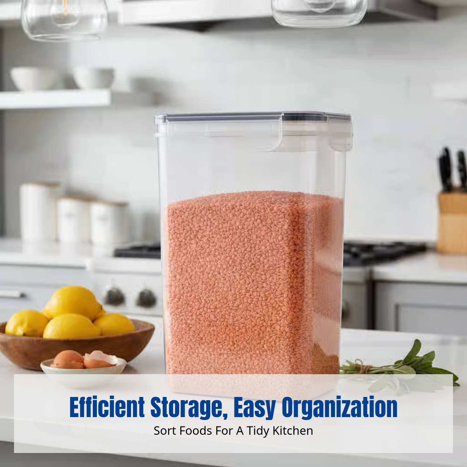 Food Storage Kitchen - ชุดภาชนะเก็บอาหารสุญญากาศ ความจุขนาดใหญ่ โปร่งใส วางซ้อนกันได้ สำหรับตู้เย็น จัดระเบียบห้องครัว