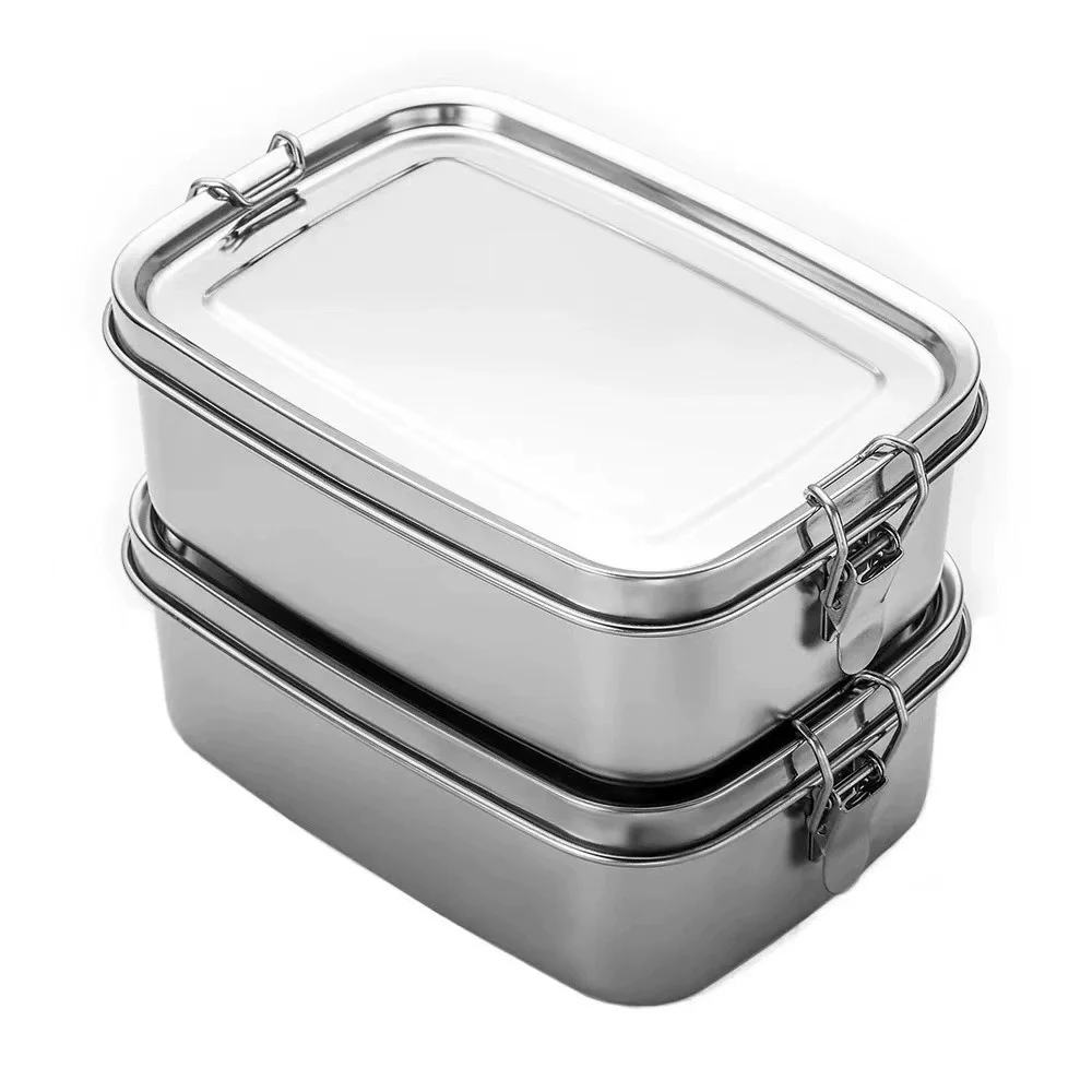 Food Storage Oven Safe - กล่องอาหารกลางวันสแตนเลสสําหรับเด็กและผู้ใหญ่,กล่องเบนโตะป้องกันการรั่วแบบพกพา,อาหารท่องเที่ยวภาชนะเตรียมอาหารเครื่องล้างจานปลอดภัย