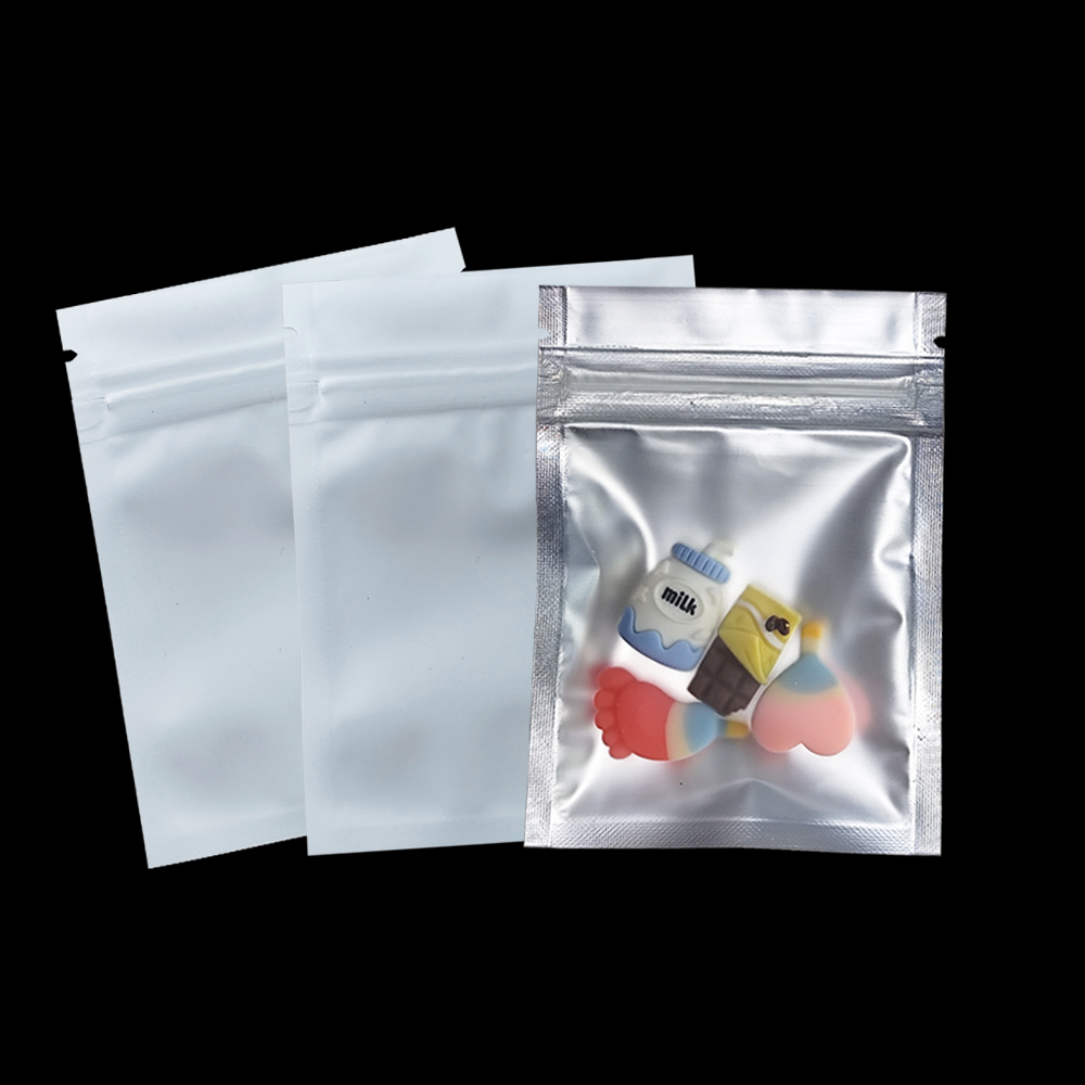 Food Storage In Mylar Bags - 100 ชิ้น/ล็อต Matte Clear ซิปล็อคถุงพลาสติกอลูมิเนียมฟอยล์ถุง Resealable