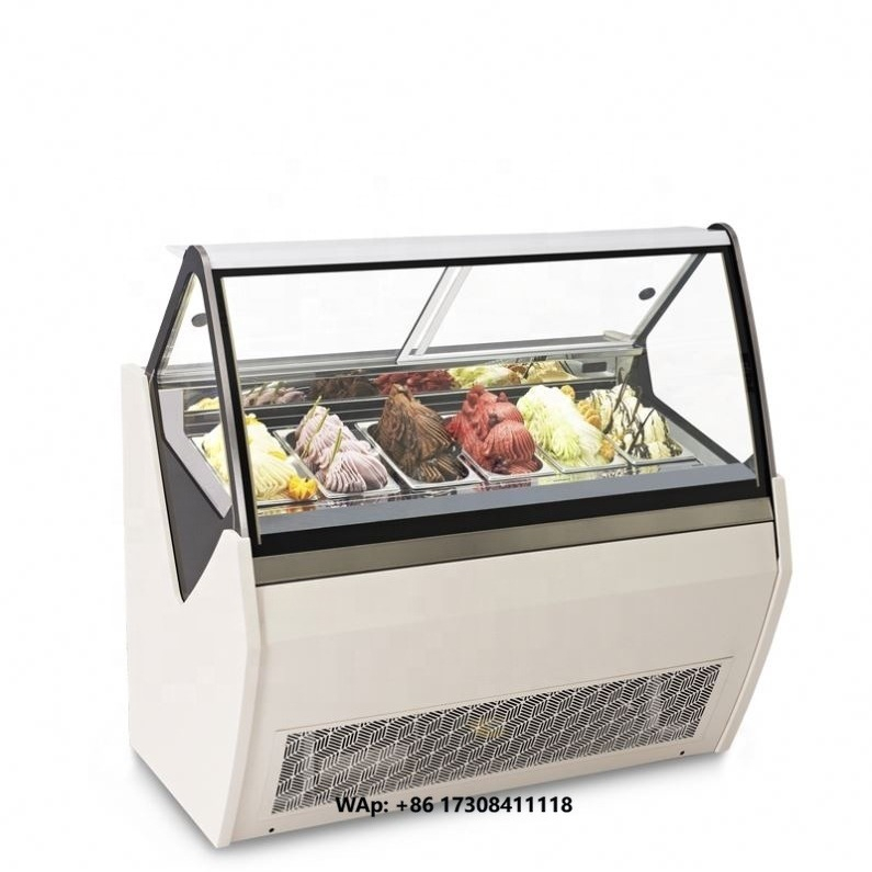 Food Storage Freezer - ตู้แช่แข็งแบบประตูกระจกใส ตู้โชว์ไอศกรีม ตู้แช่แข็งความจุขนาดใหญ่สำหรับเก็บอาหารแช่แข็ง
