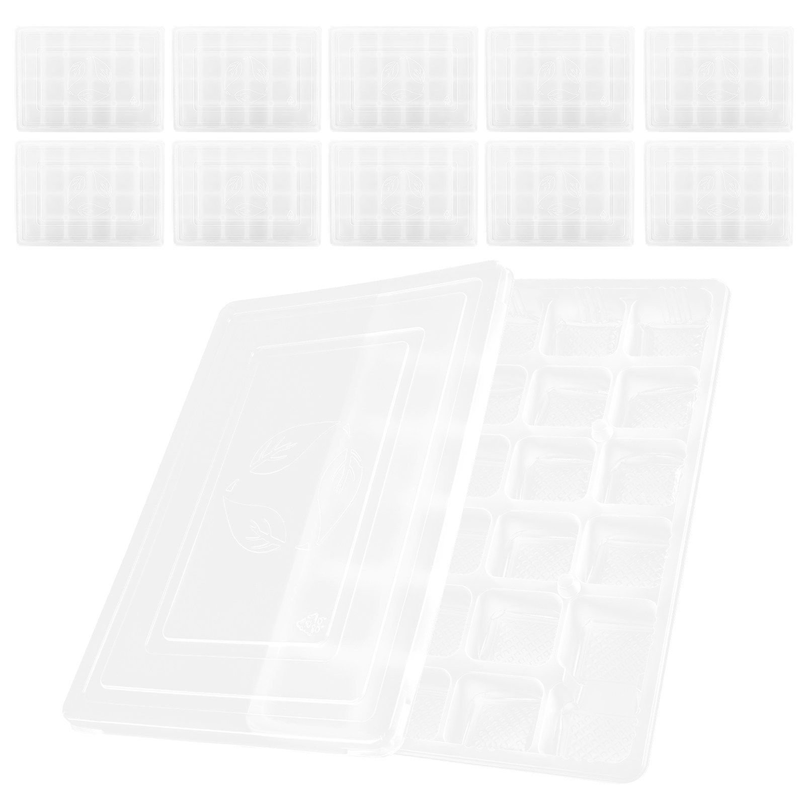 Food Storage Freezer - กล่องเก็บเกี๊ยวแบบใส 10 ชิ้น สามารถวางซ้อนกันได้ ปลอดภัยสำหรับแช่แข็งและจัดเก็บในตู้เย็น พร้อมฝาปิดแน่นสนิทสำหรับการเก็บรักษาอาหารวอนตัน