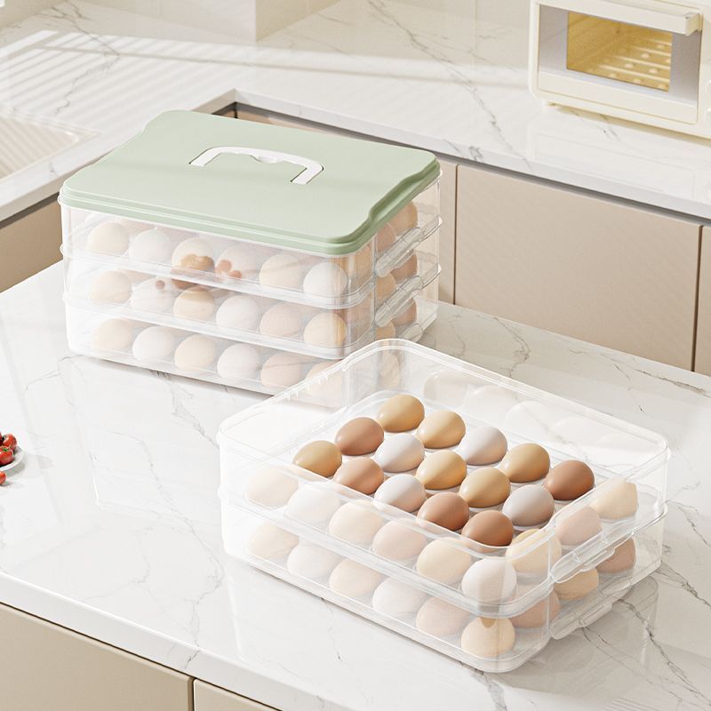 Food Storage Kitchen - กล่องเก็บไข่สำหรับตู้เย็น กล่องเก็บอาหารเกรดอาหาร กล่องเก็บรักษาความสดใหม่ อุปกรณ์จัดเก็บและจัดระเบียบในครัว ที่วางไข่