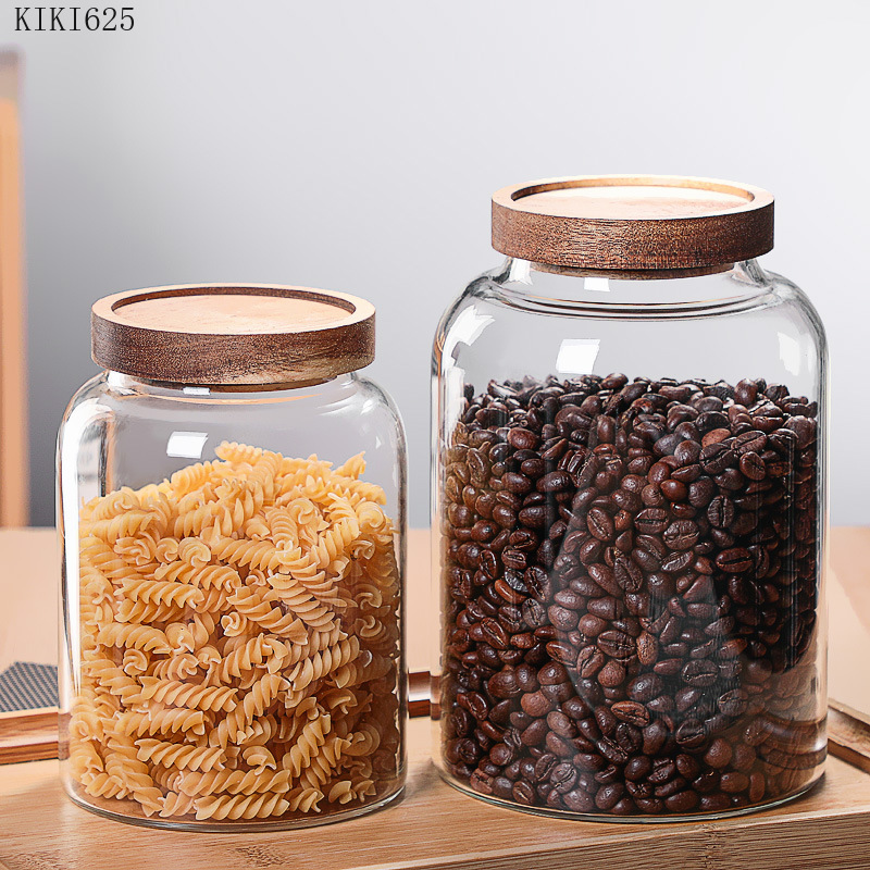 Glass Food Storage Xl - ครัวอาหาร Jam Candy ชา Jar ขวดในครัวเรือนขนาดใหญ่เก็บแก้ว