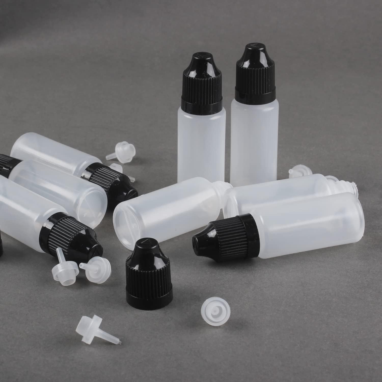 Condiment Squeeze Bottle - 10ชิ้น LDPE ขวดหยดปลายบาง15มล. ขวดหยดขนาดเล็กบีบ-ตัวทำละลายน้ำมัน Essential ยาหยอดตาน้ำเกลือ