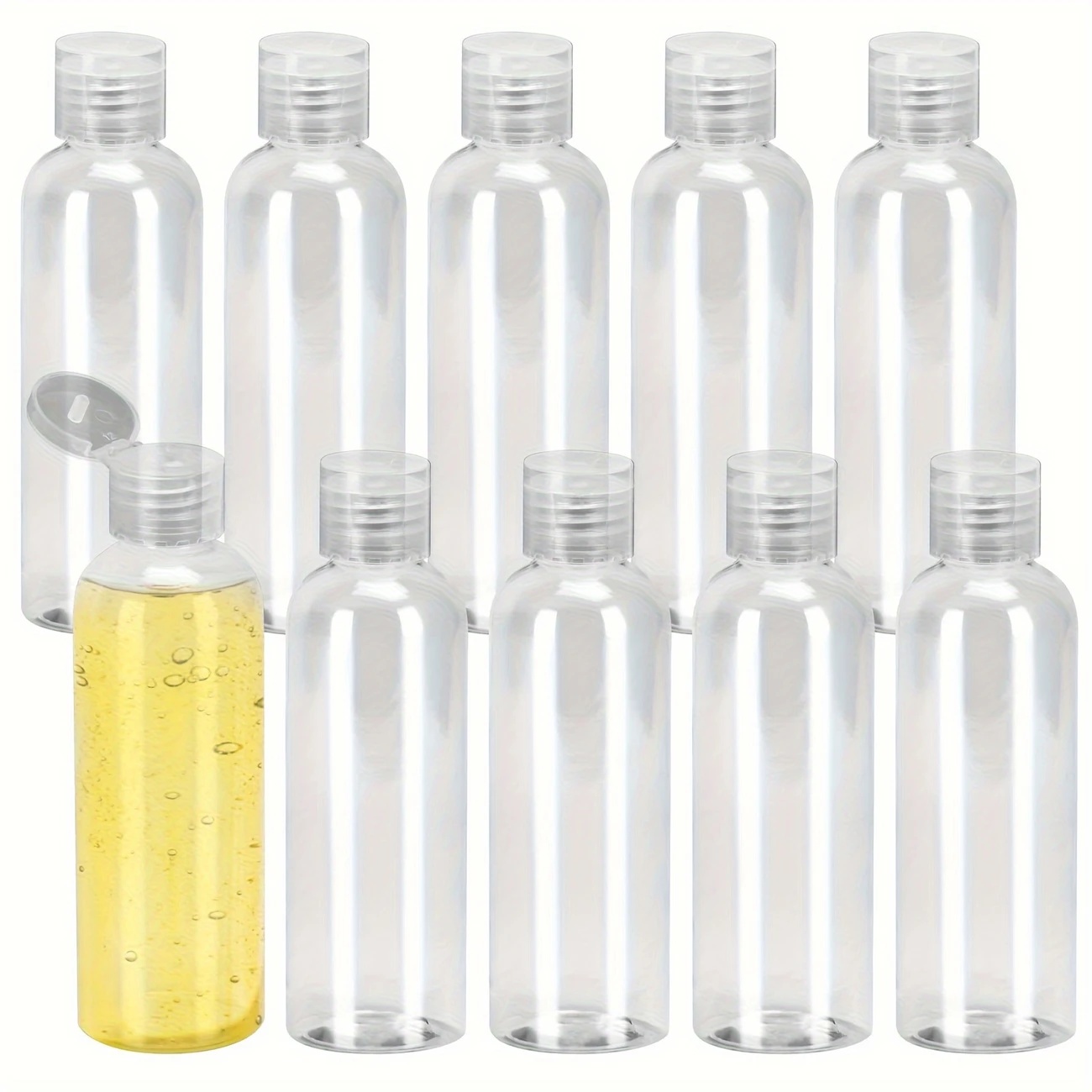 Condiment Squeeze Bottle - 1/3/5/10Pcs 50ML 100ML พลาสติกบีบขวด Flip-Top ฝาปิดโลชั่นแชมพู