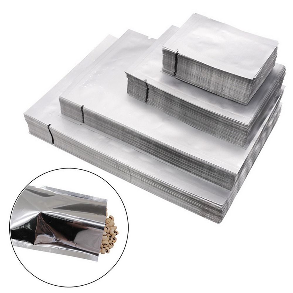 Food Storage Vacuum Bags - ถุงซีลสูญญากาศสำหรับเก็บอาหาร เกรดอาหาร กันน้ำ 100 ชิ้น ถุงฟอยล์อลูมิเนียม
