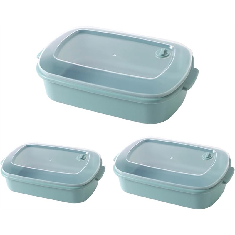 Food Storage Containers Plastic Box - ABMI-สำหรับกล่องเก็บผลไม้และสลัด, กล่องอาหารสุญญากาศ, ชุด 3 ชิ้น-ภาชนะเก็บอาหารเพื่อความสะดวก, ไมโครเวฟและเครื่องล้างจาน