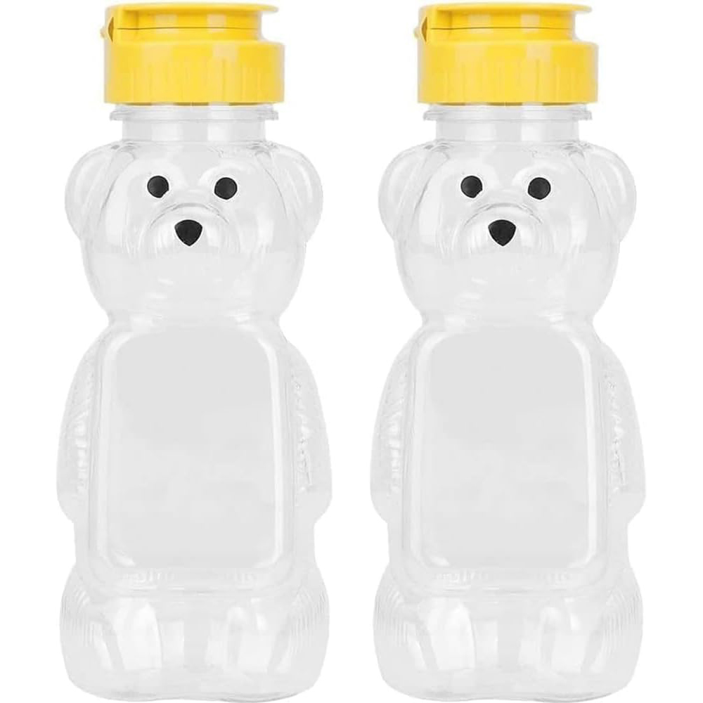 Condiment Squeeze Bottle - 2PCS พลาสติกหมีน้ําผึ้งขวด,น้ําผึ้งบีบขวด Flip-top Lid สําหรับจัดเก็บและจ่าย Cond(8