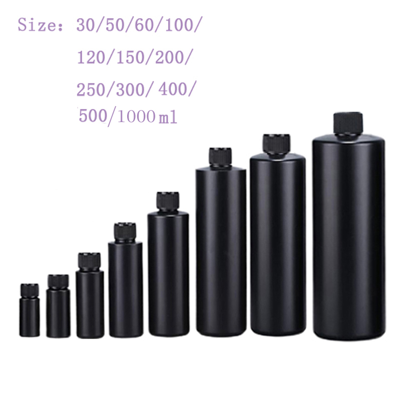 Condiment Squeeze Bottle - 5 ชิ้น 30-1000 มิลลิลิตรสีดํา HDPE พลาสติกบีบสีขวด