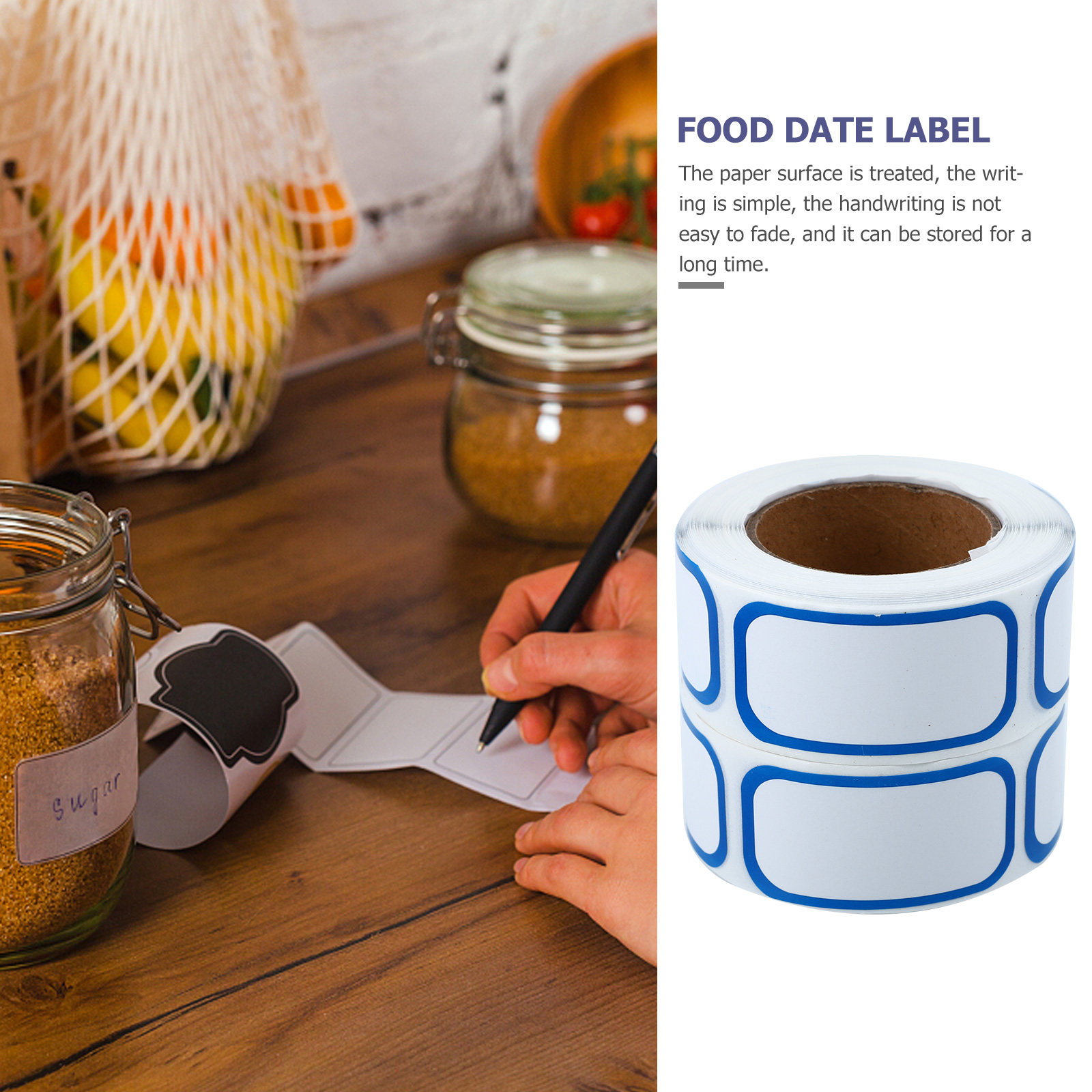 Food Storage Expiration Dates - สติกเกอร์ติดวันที่สำหรับเก็บอาหาร 6 ม้วน สำหรับทำเครื่องหมายวันหมดอายุของน้ำนมแม่และผลไม้ ป้ายติดอาหารที่ลอกออกได้และล้างทำความสะอาดได้