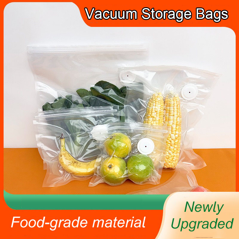 Food Storage Vacuum Bags - ถุงสูญญากาศแบบใช้ซ้ำได้สำหรับเก็บผักผลไม้ในครัว ถุงบรรจุภัณฑ์อาหาร ถุงซีลอาหาร ถุงเก็บรักษาความสด