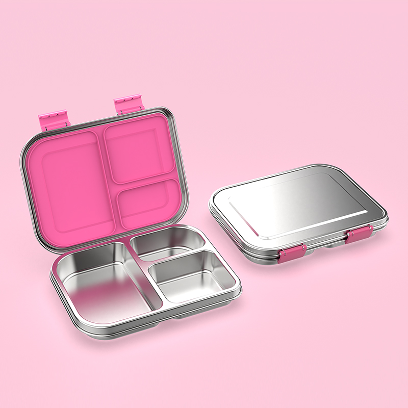 Food Storage Oven Safe - กล่องอาหารกลางวันเบนโตะสแตนเลสรั่วซึม เป็นมิตรกับแซนวิช อาหารปลอดภัย กะทัดรัด เหมาะสําหรับเด็ก อาหารกลางวัน