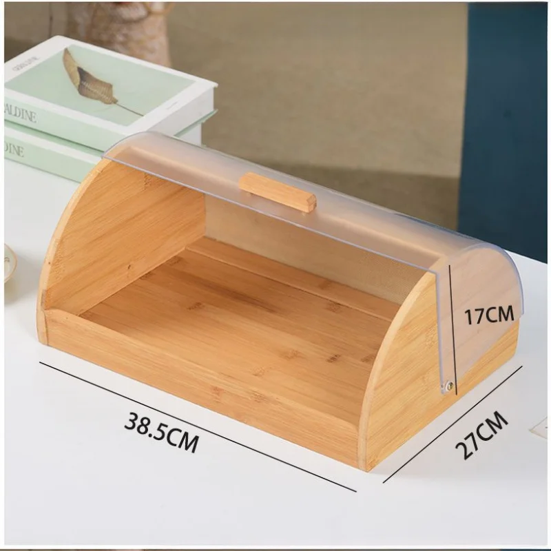กล่องใส่ขนมปังไม้ไผ่พร้อมฝาอะค - Food Storage In Cabinets บทวิจารณ์และราคา