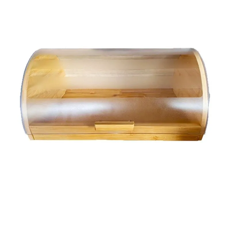 กล่องใส่ขนมปังไม้ไผ่พร้อมฝาอะค - Food Storage In Cabinets บทวิจารณ์และราคา