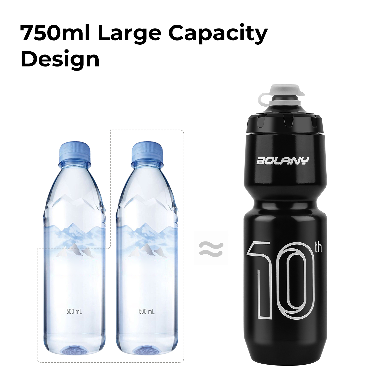 BOLANY 750ML ขวดกีฬา 10th ยางพ - Condiment Squeeze Bottle บทวิจารณ์และราคา
