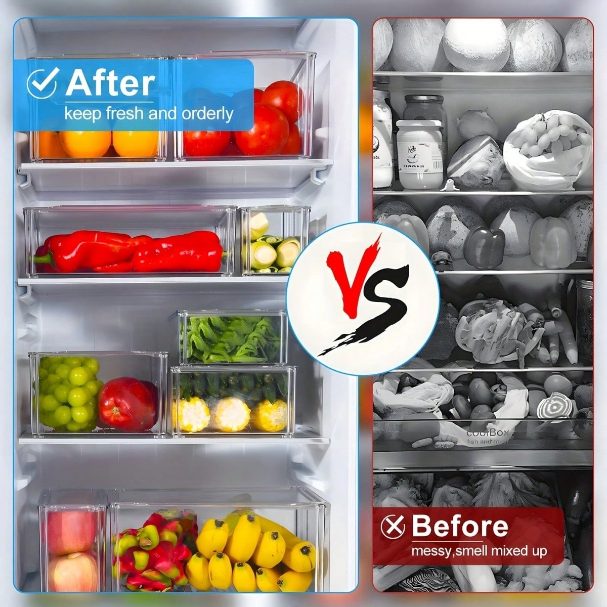 ชุดกล่องจัดระเบียบตู้เย็นแบบซ้ - Food Storage In Cabinets บทวิจารณ์และราคา