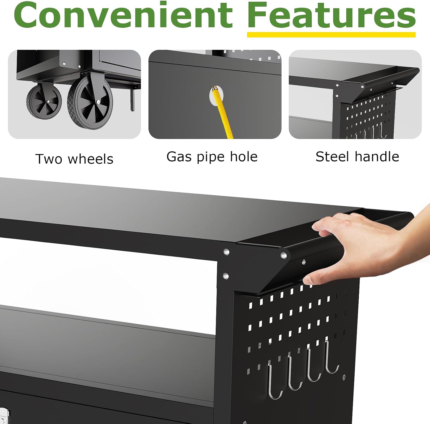 รถเข็นปิ้งย่างกลางแจ้งพร้อมโต๊ - Food Storage Kitchen บทวิจารณ์และราคา