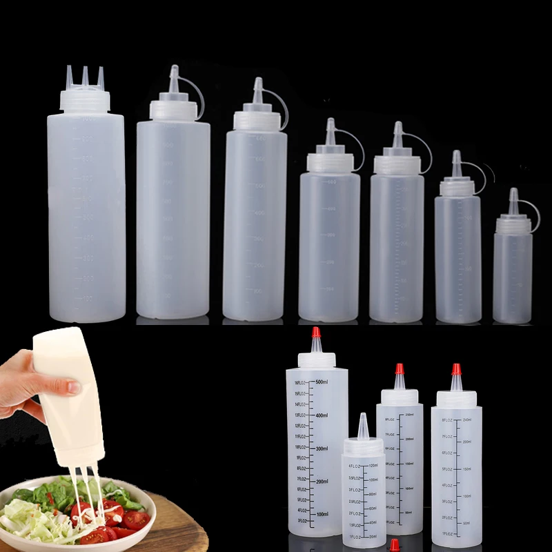 1 ชิ้น Empty120ml-1000 มิลลิลิ - Condiment Squeeze Bottle บทวิจารณ์และราคา