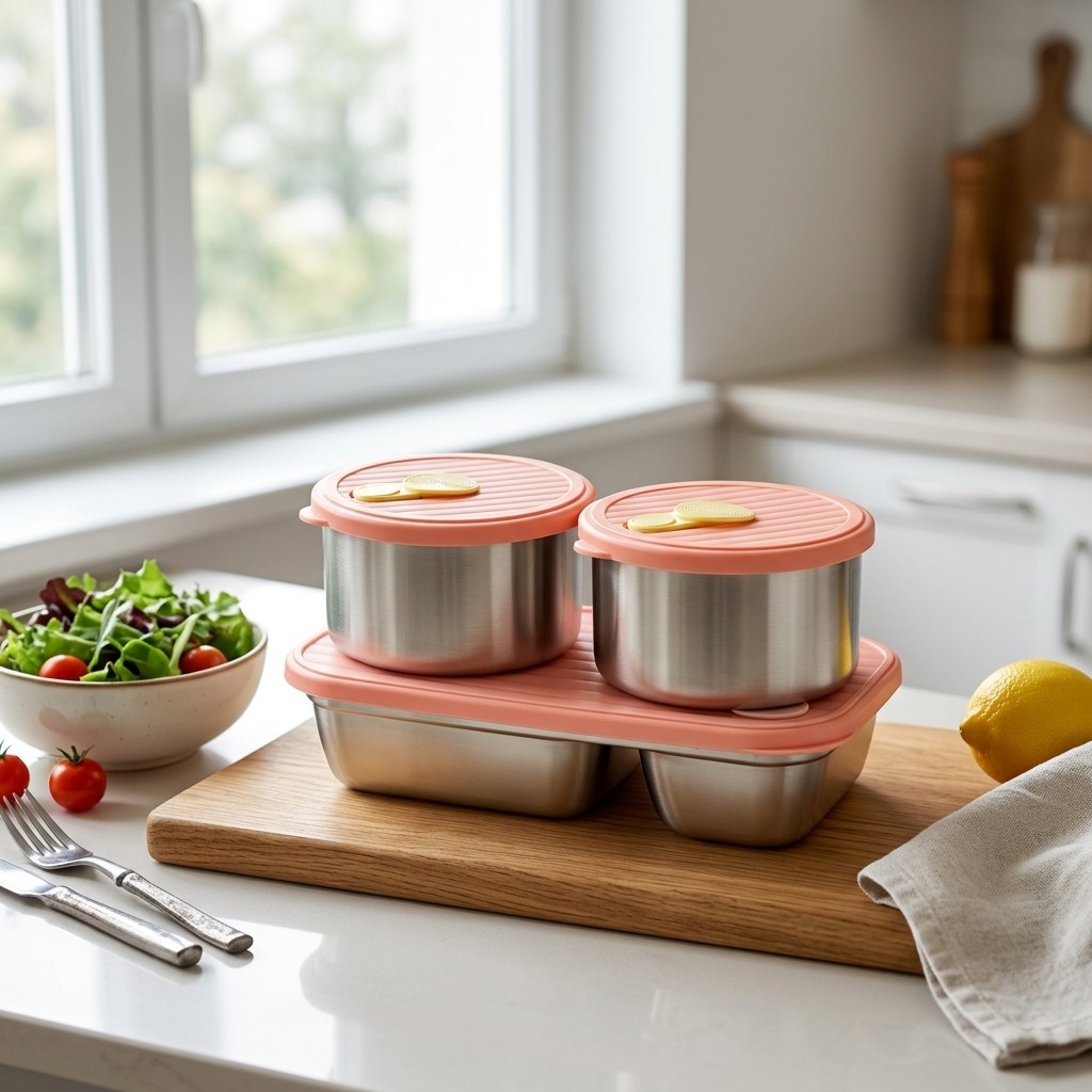 กล่องอาหารกลางวันสแตนเลส 304 ใ - Food Storage Oven Safe บทวิจารณ์และราคา