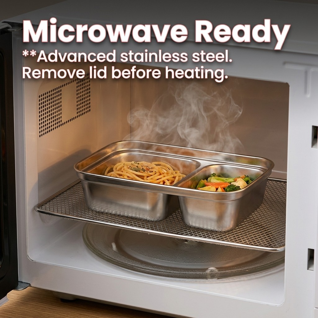 กล่องอาหารกลางวันสแตนเลส 304 ใ - Food Storage Oven Safe บทวิจารณ์และราคา