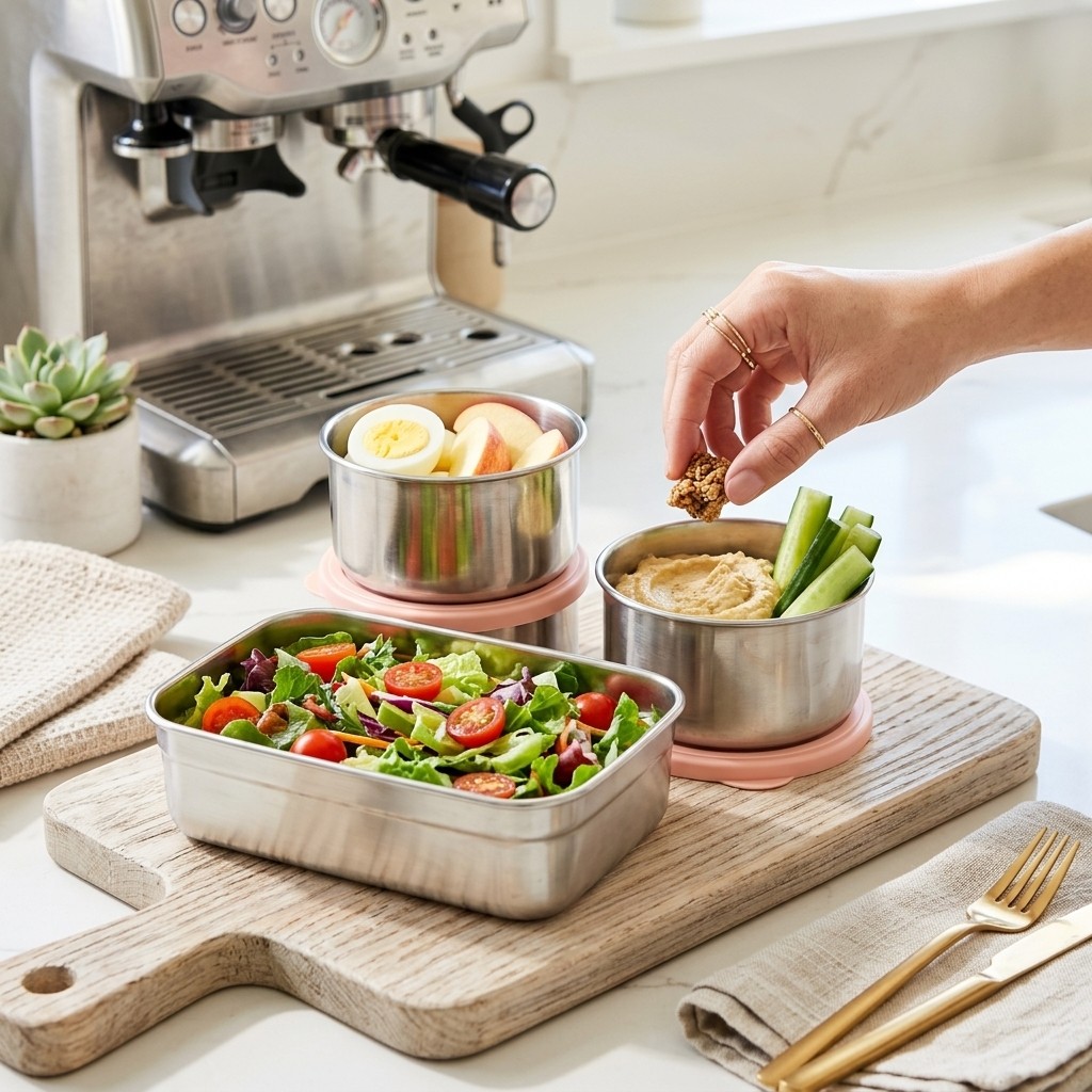 กล่องอาหารกลางวันสแตนเลส 304 ใ - Food Storage Oven Safe บทวิจารณ์และราคา