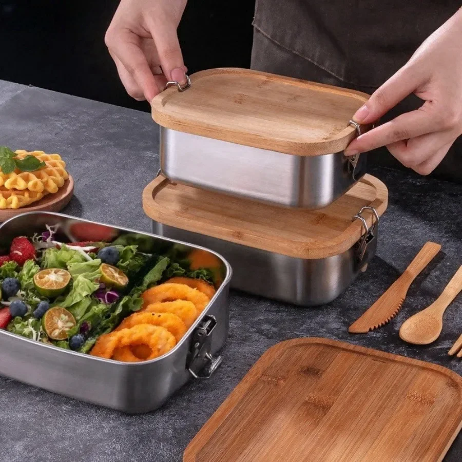 กล่องอาหารกลางวันสแตนเลส 304 ใ - Food Storage Oven Safe บทวิจารณ์และราคา