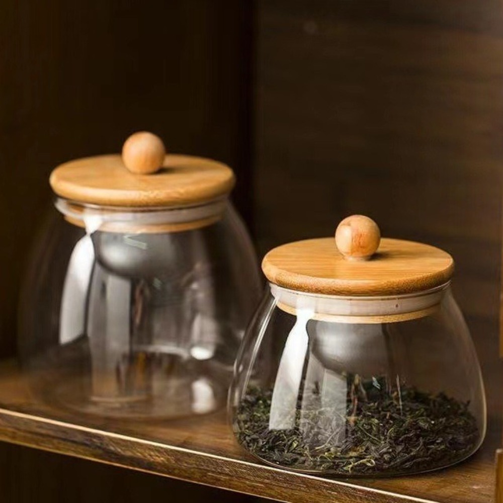 ภาชนะแก้วใสปิดสนิท ฝาไม้ขนาดให - Glass Food Storage Xl บทวิจารณ์และราคา