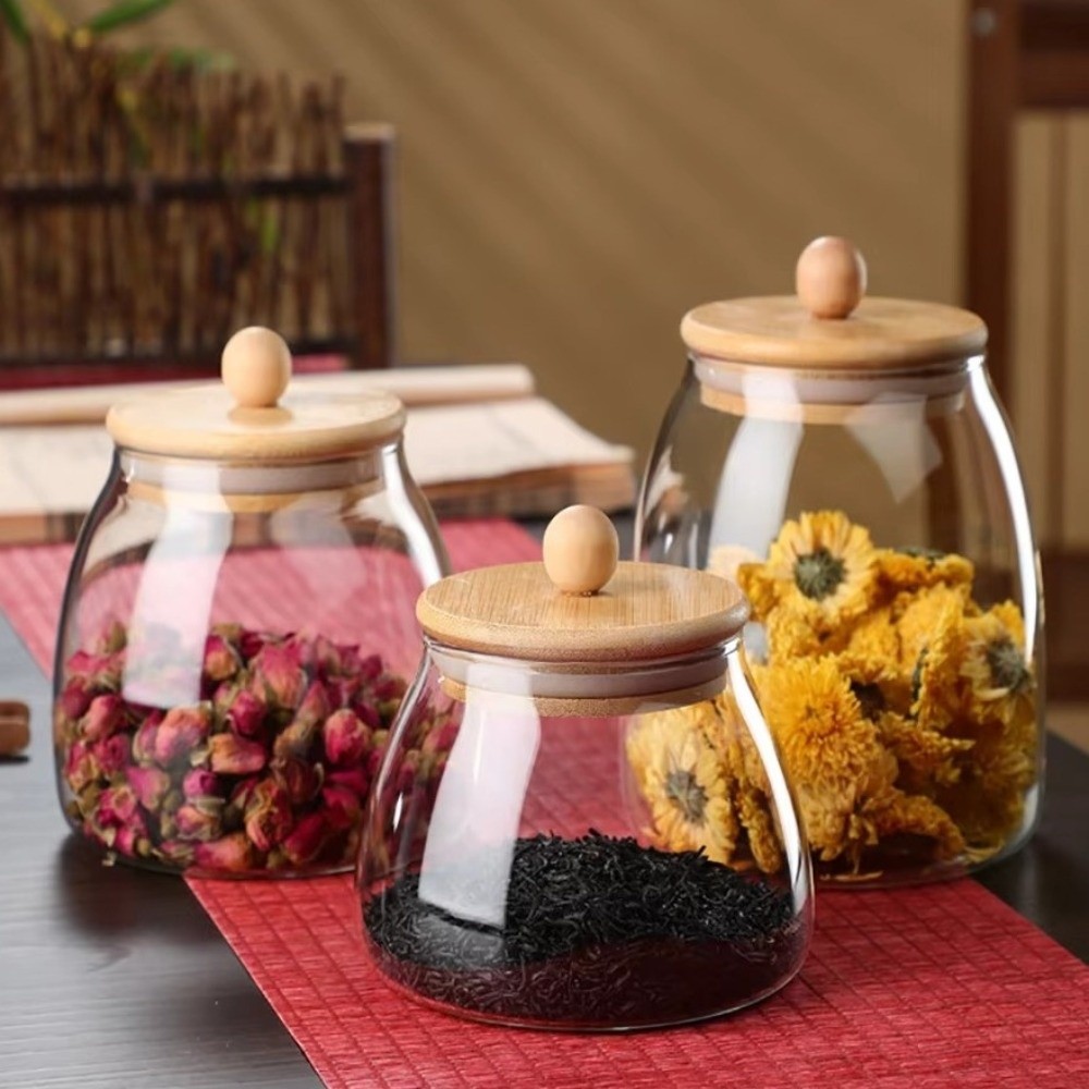 ภาชนะแก้วใสปิดสนิท ฝาไม้ขนาดให - Glass Food Storage Xl บทวิจารณ์และราคา