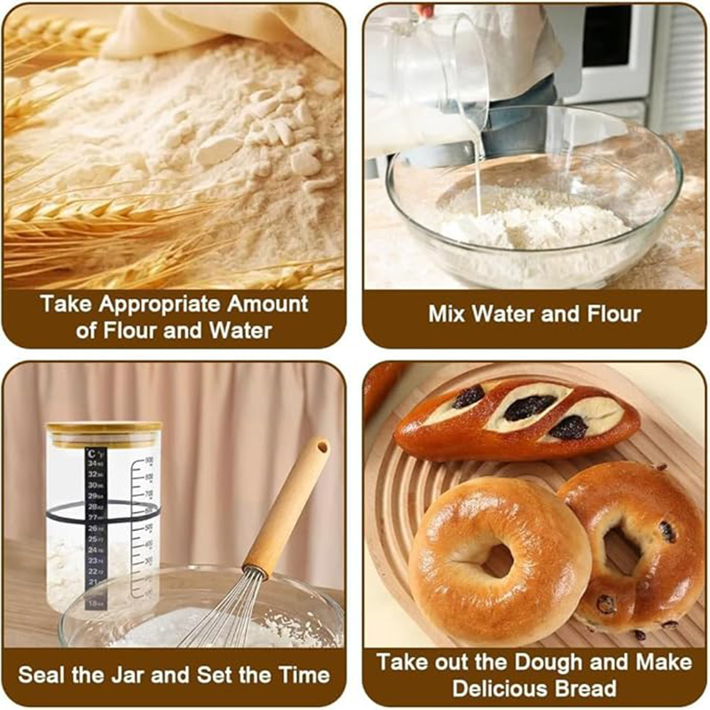 ชุดขวดหมักแป้งซาวโดว์ ขวดหมักแ - Food Storage Glass บทวิจารณ์และราคา