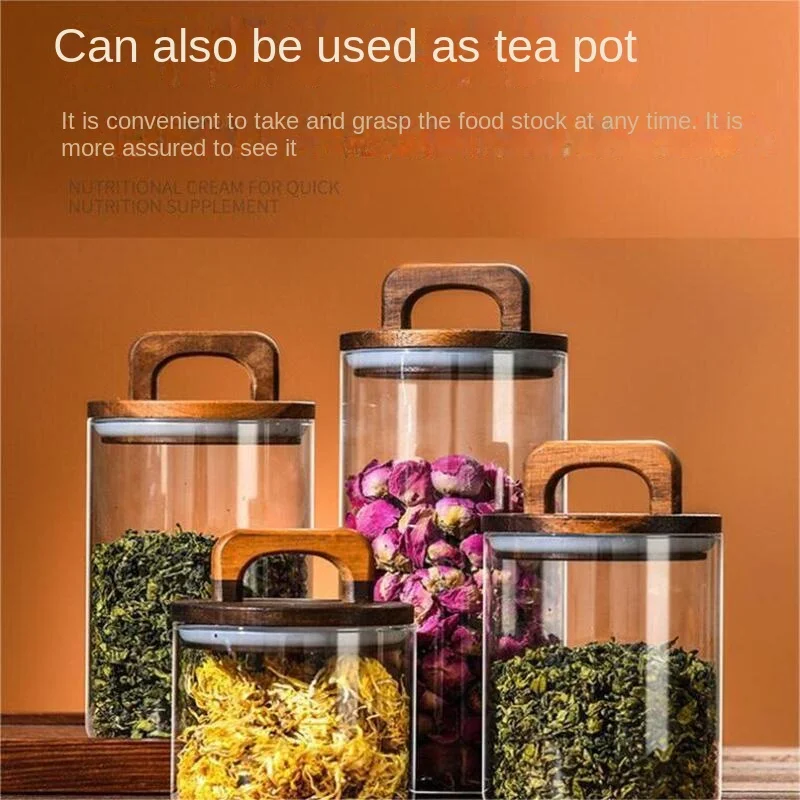 700-2100ml ไม้ฝาปิดแก้ว Jar 1  - Glass Food Storage Xl บทวิจารณ์และราคา