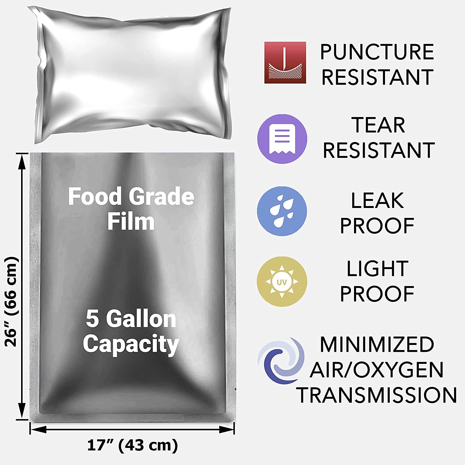 10 แพ็ค 5 แกลลอน Mylar กระเป๋า - Food Storage In Mylar Bags บทวิจารณ์และราคา