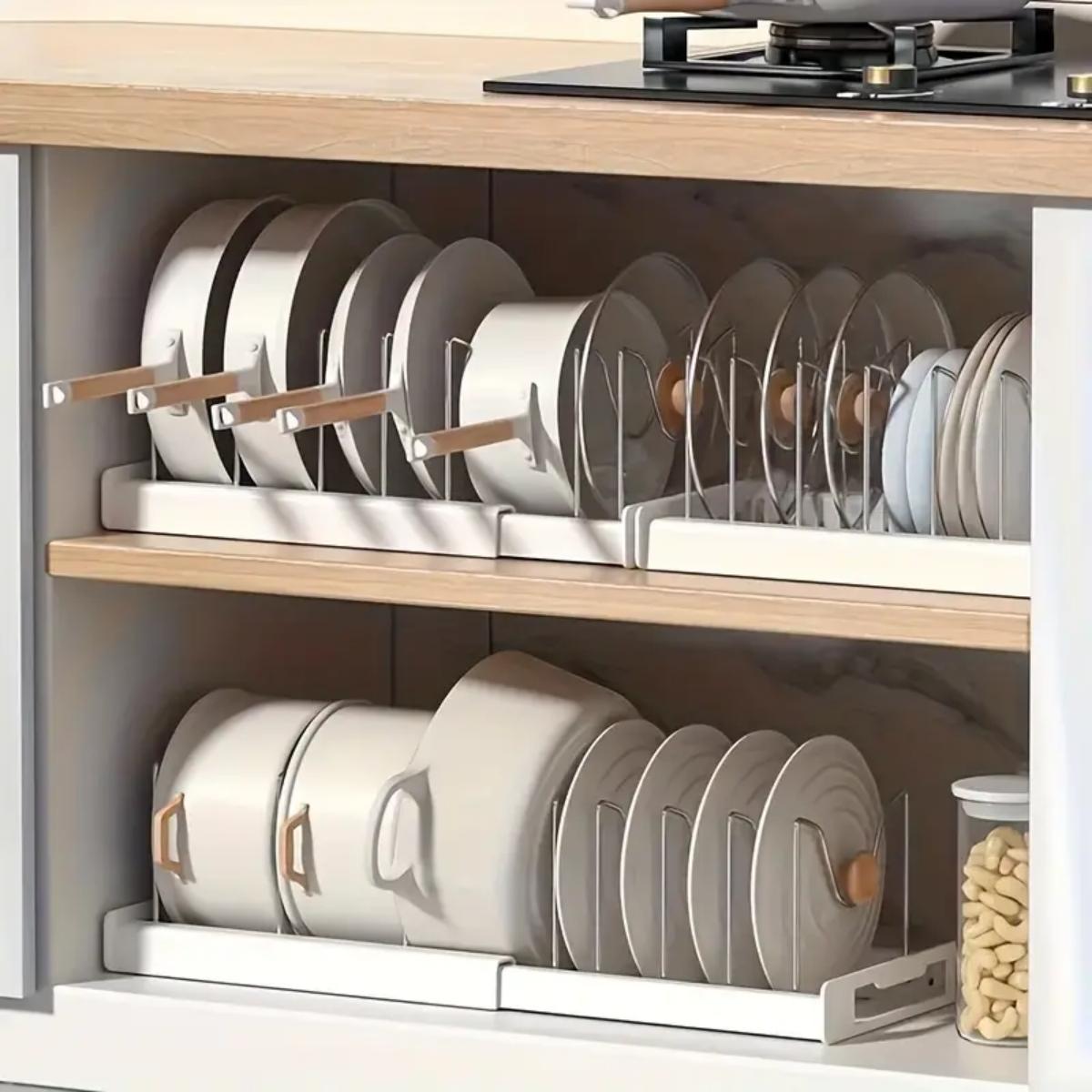 ที่จัดระเบียบหม้อและกระทะในครั - Food Storage In Cabinets บทวิจารณ์และราคา