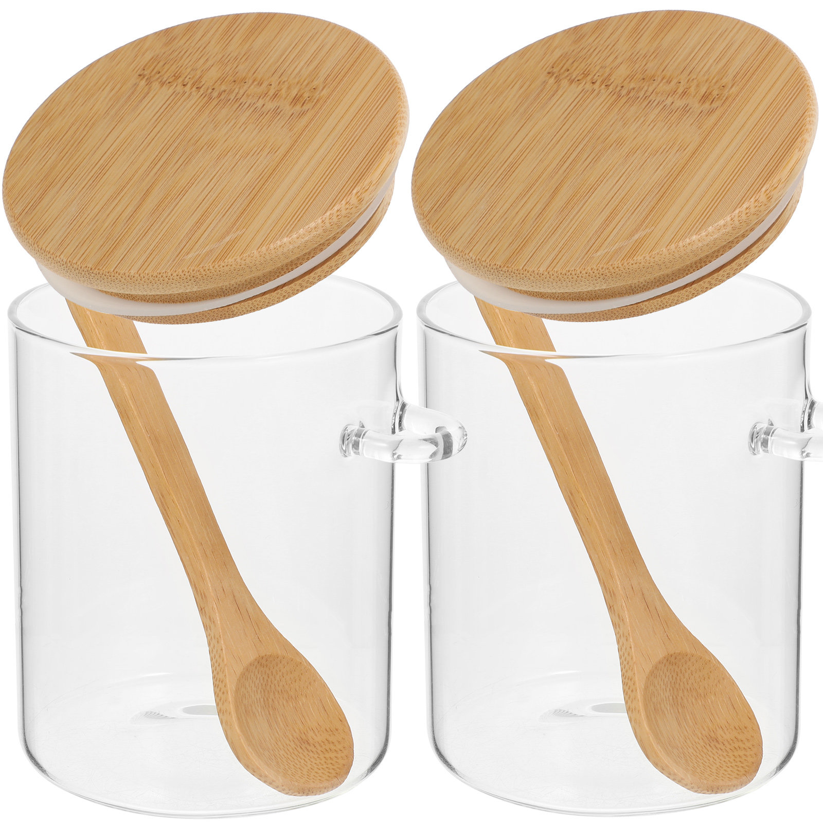 2 ชิ้น ภาชนะเก็บแป้งน้ำตาล โถใ - Food Storage Glass บทวิจารณ์และราคา