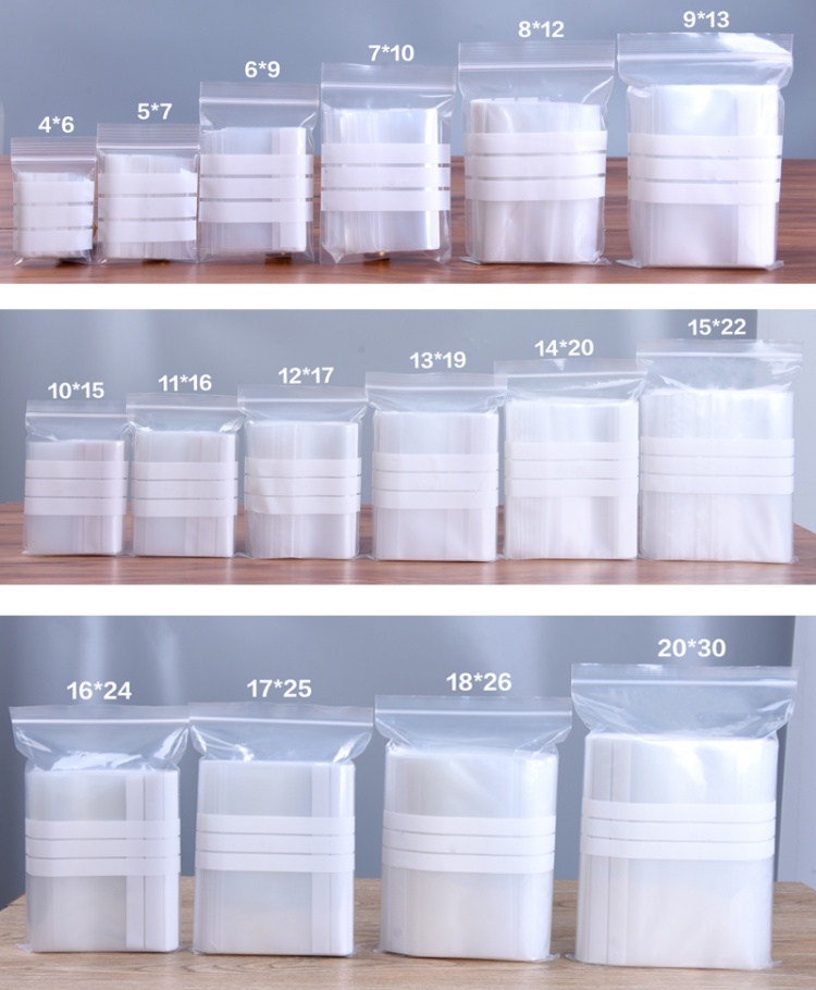 ถุงซิปล็อคใสพลาสติก PE 200 ชิ้ - Food Storage Zip Bags บทวิจารณ์และราคา