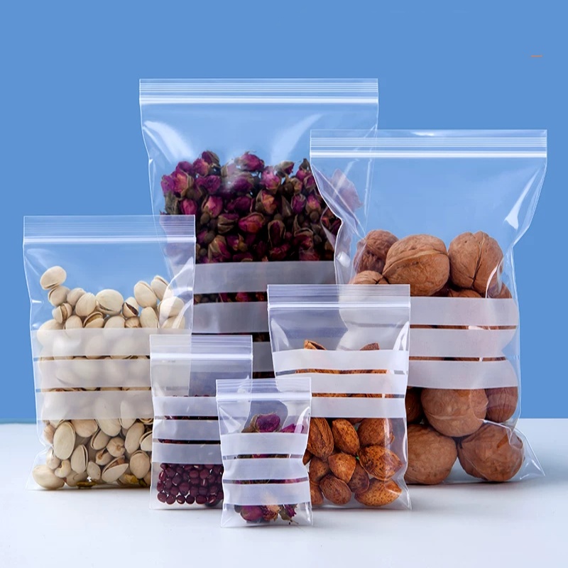 ถุงซิปล็อคใสพลาสติก PE 200 ชิ้ - Food Storage Zip Bags บทวิจารณ์และราคา