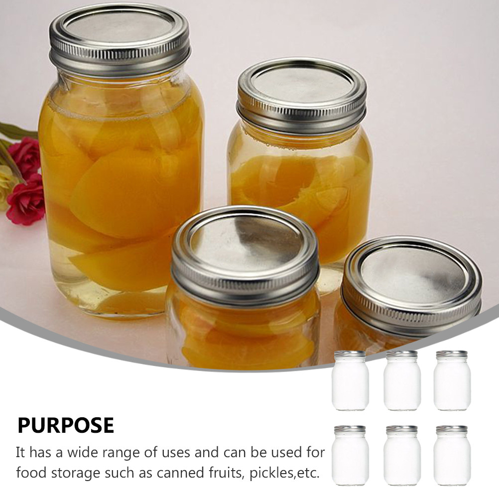 ขวดแก้วใสทรงกลม 6 ชิ้น พร้อมฝา - Food Storage Glass บทวิจารณ์และราคา