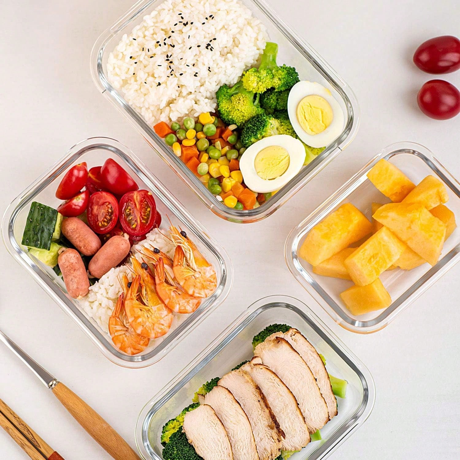 ชุดกล่องแก้วสำหรับเตรียมอาหาร  - Food Storage Freezer บทวิจารณ์และราคา