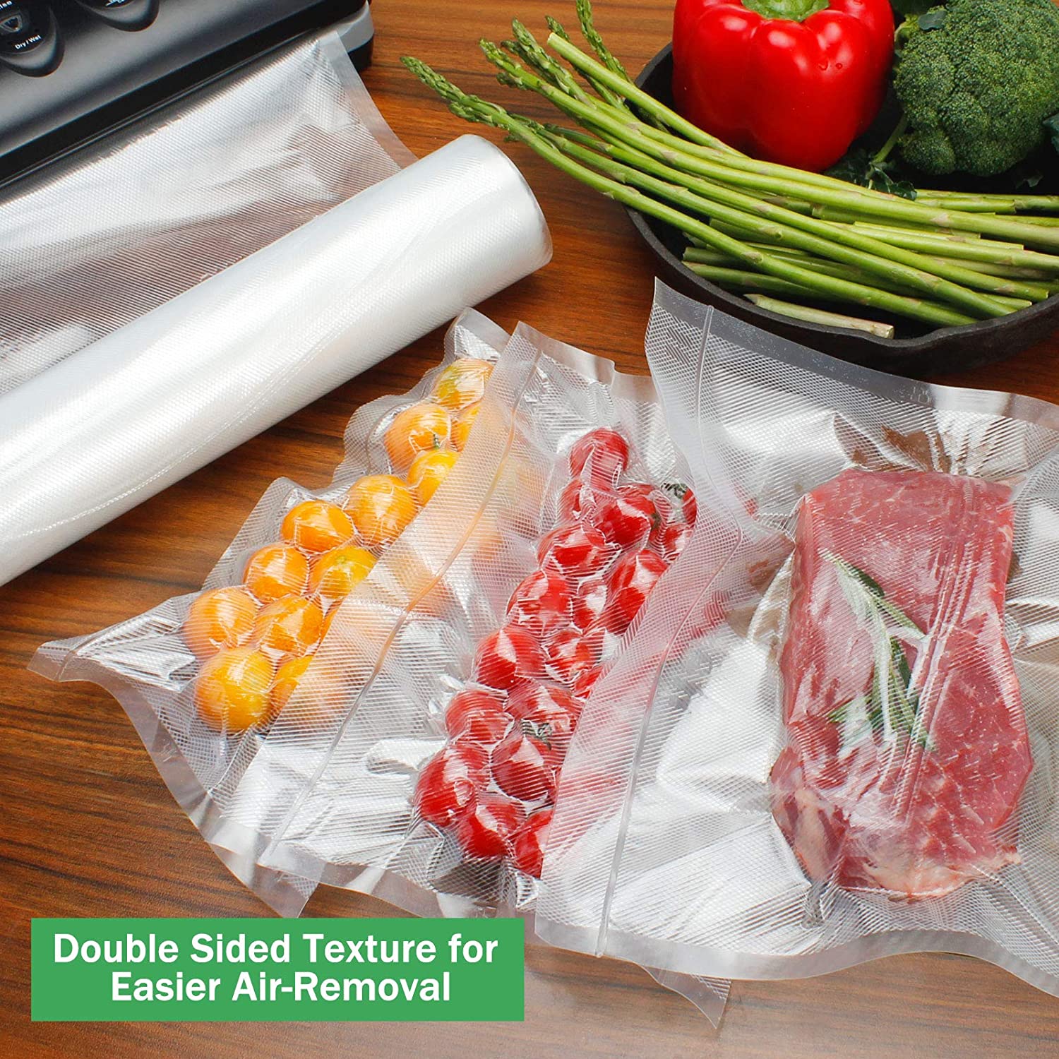 ถุงสูญญากาศสําหรับอาหาร ถุงเก็ - Food Storage Vacuum Bags บทวิจารณ์และราคา