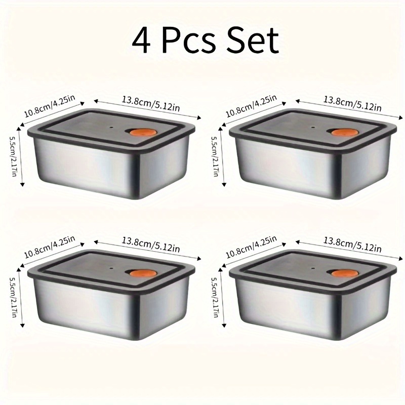 ชุดกล่องเก็บอาหารสแตนเลส 4 ชิ้ - Food Storage Freezer บทวิจารณ์และราคา