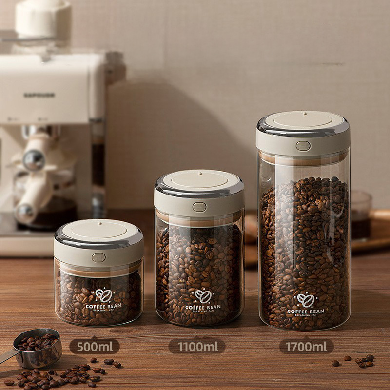 ถังเก็บเมล็ดกาแฟสุญญากาศขนาด 5 - Food Storage Glass บทวิจารณ์และราคา