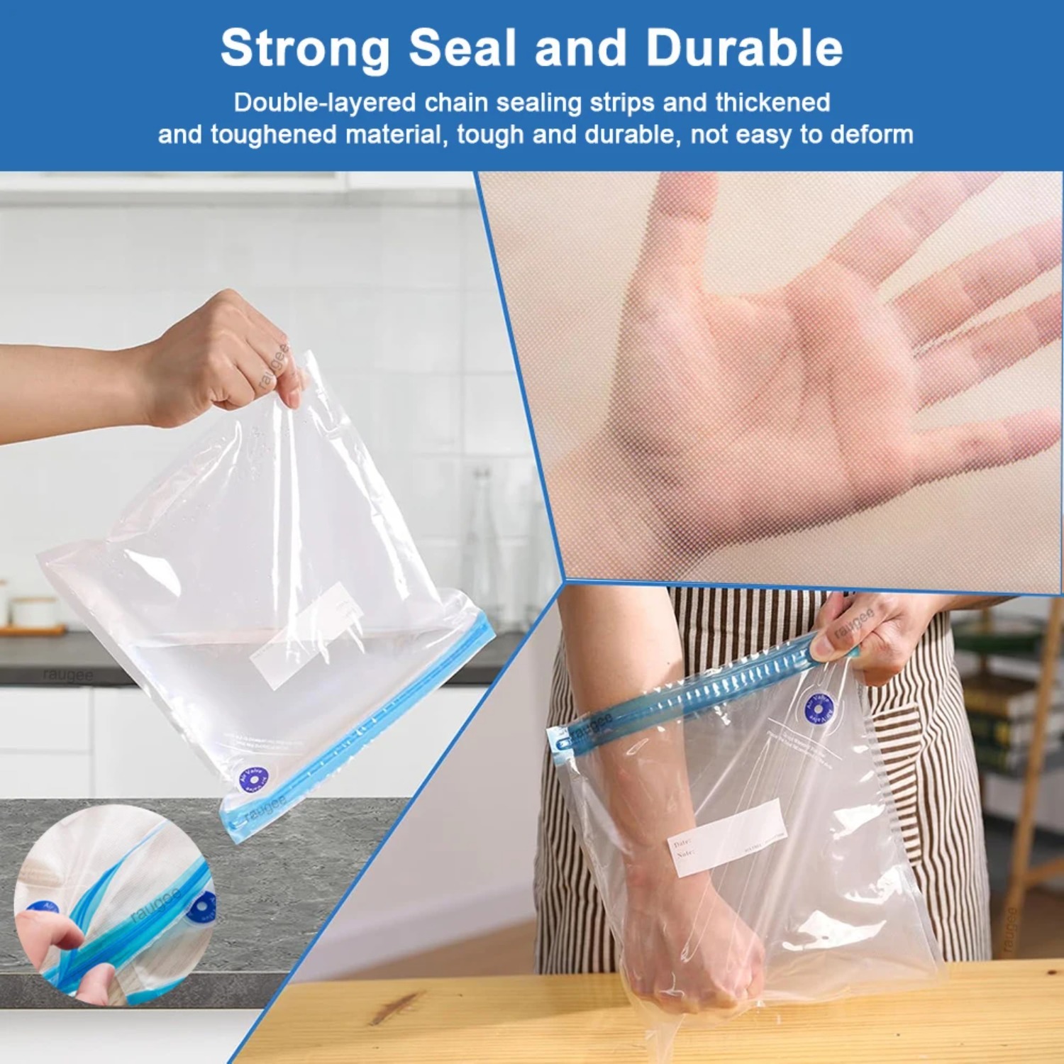 ถุงซูวีดแบบใช้ซ้ำได้ ถุงซีลสูญ - Food Storage Vacuum Bags บทวิจารณ์และราคา