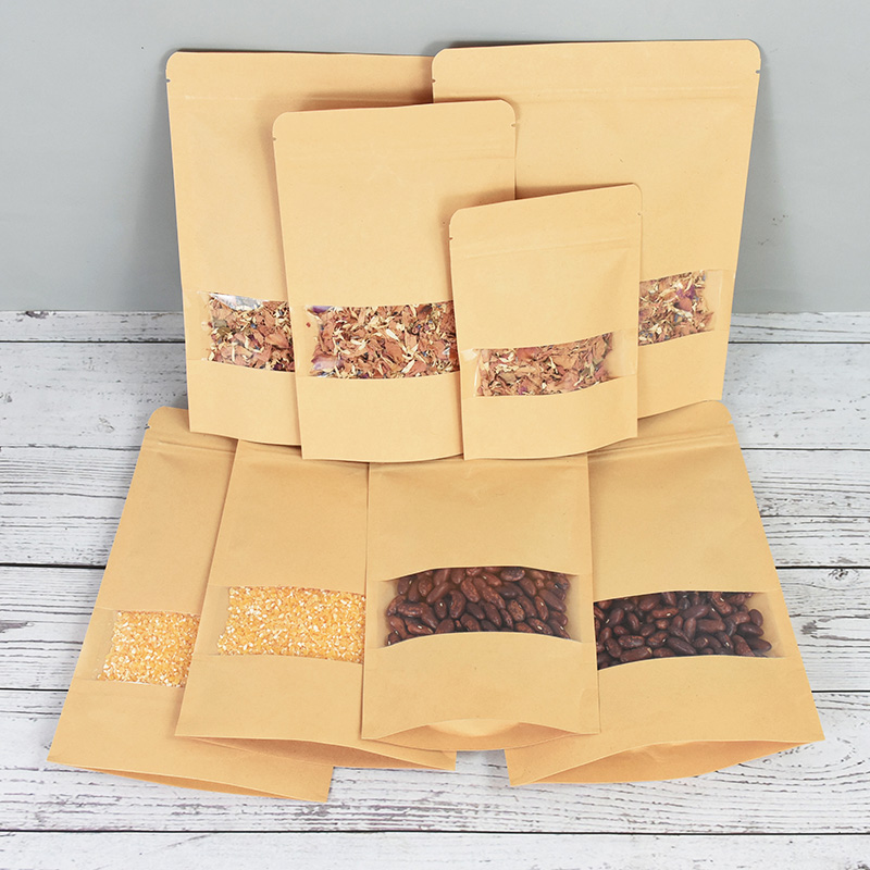 20/50pcs กระดาษคราฟท์ซิปล็อคถุ - Food Storage Zip Bags บทวิจารณ์และราคา