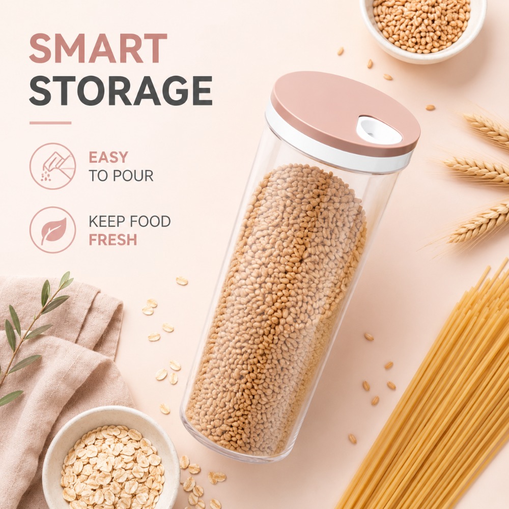 กล่องเก็บบะหมี่สุญญากาศ 1 ชิ้น - Food Storage In Cabinets บทวิจารณ์และราคา