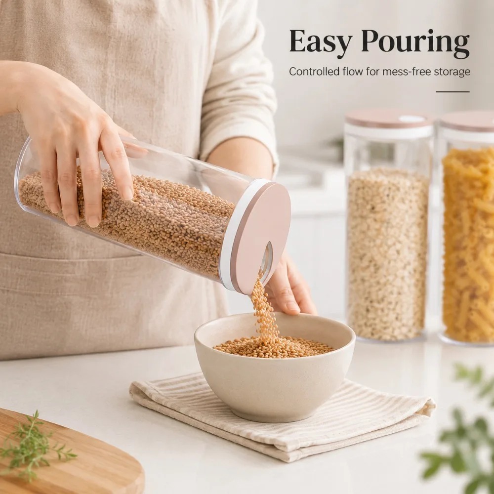 กล่องเก็บบะหมี่สุญญากาศ 1 ชิ้น - Food Storage In Cabinets บทวิจารณ์และราคา