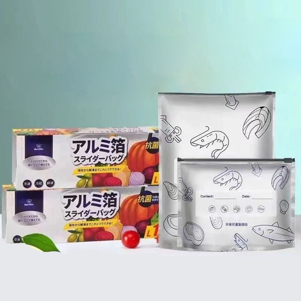 ถุงฟอยล์อลูมิเนียมขนาดใหญ่ 10  - Food Storage Zip Bags บทวิจารณ์และราคา