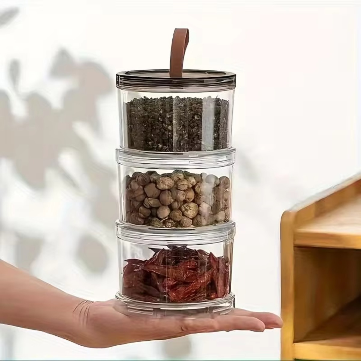 กล่องใส่เครื่องเทศแบบมือถือ 3  - Food Storage Containers Plastic Box บทวิจารณ์และราคา