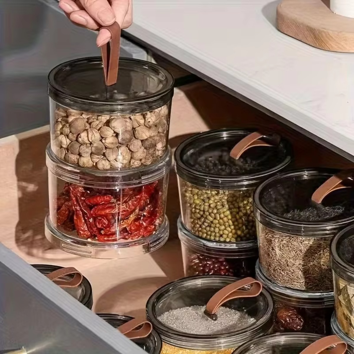 กล่องใส่เครื่องเทศแบบมือถือ 3  - Food Storage Containers Plastic Box บทวิจารณ์และราคา