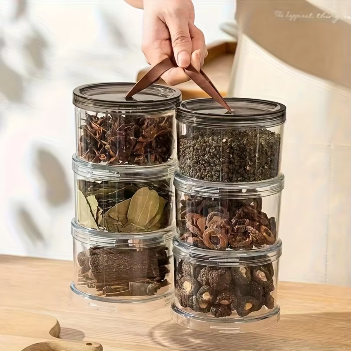 กล่องใส่เครื่องเทศแบบมือถือ 3  - Food Storage Containers Plastic Box บทวิจารณ์และราคา
