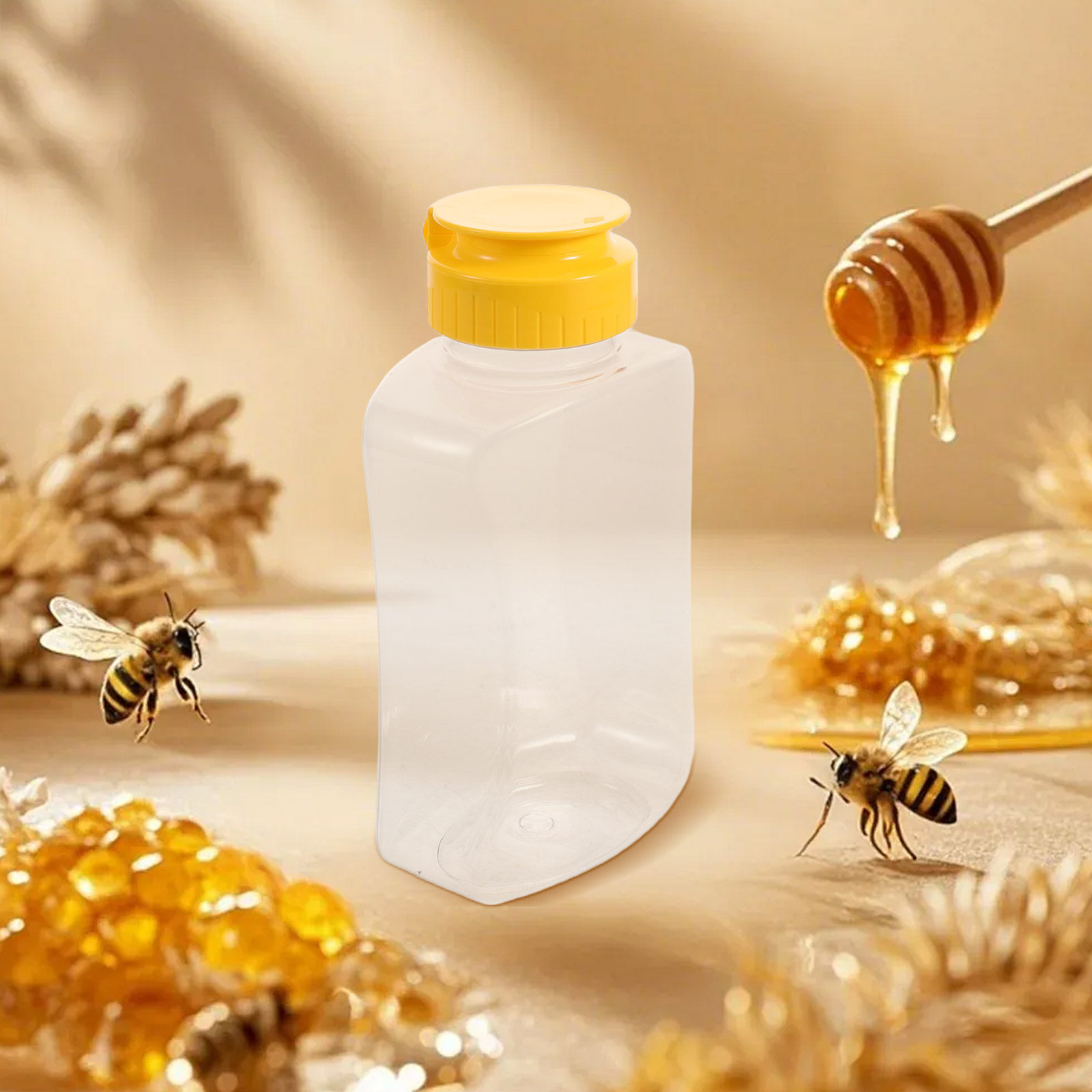 ขวดบีบน้ำผึ้งพลาสติก 180 มล. 4 - Condiment Squeeze Bottle บทวิจารณ์และราคา