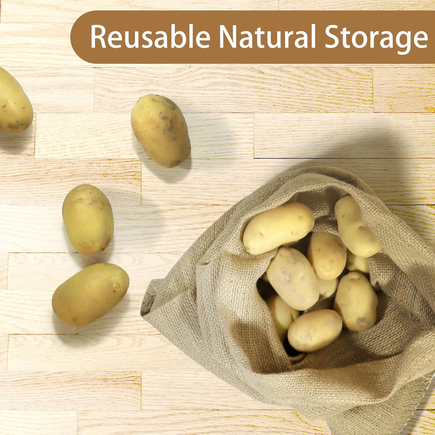1 แพ็คกระสอบมันฝรั่ง Burlap กร - Food Storage In Roots บทวิจารณ์และราคา